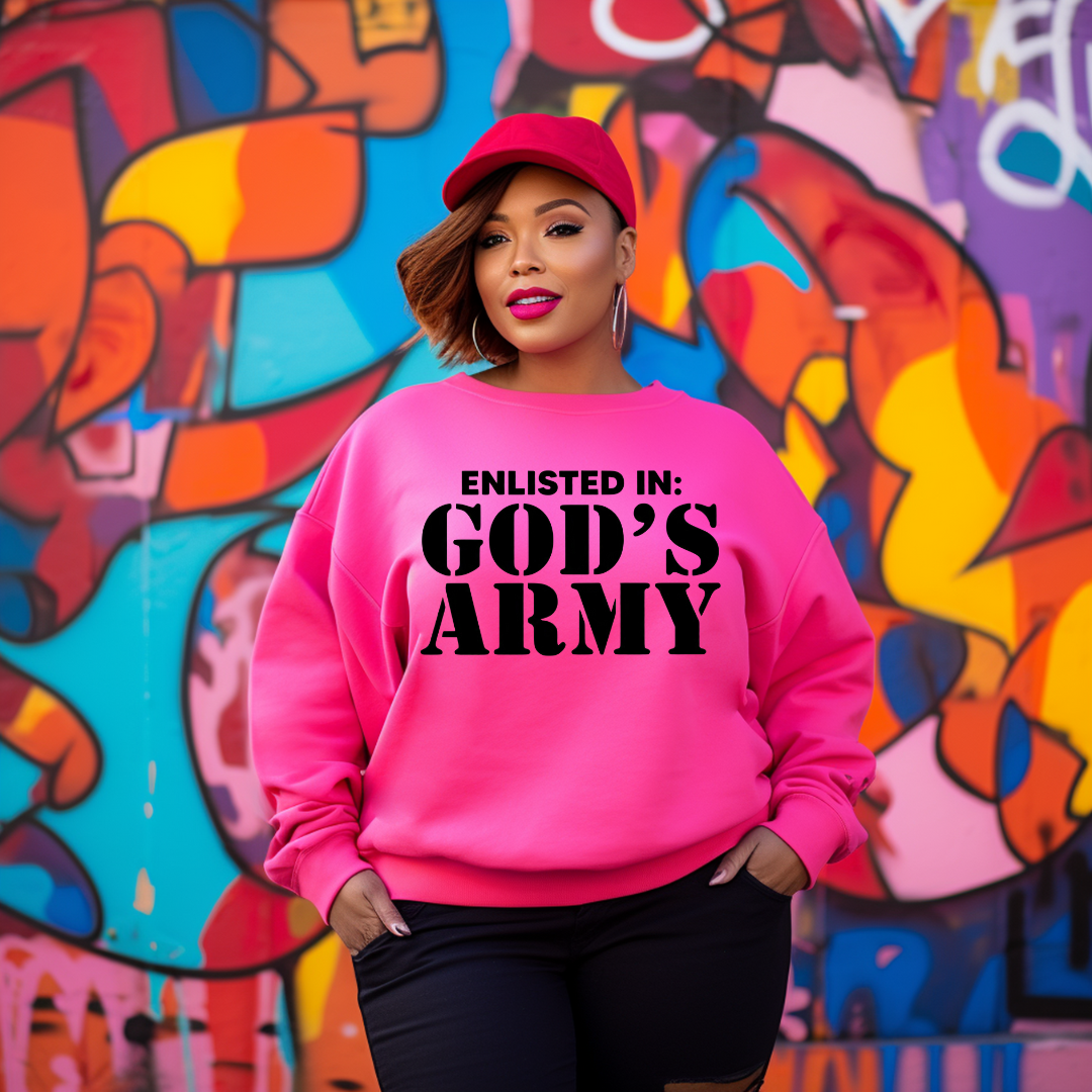 Enlisted in God's Army Faith-Inspired Sweatshirt