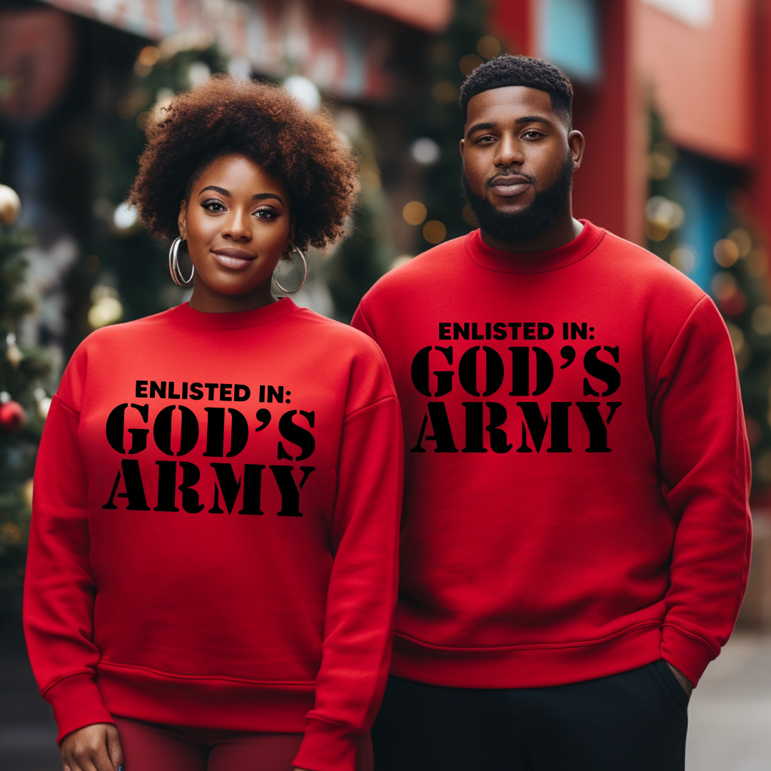 Enlisted in God's Army Faith-Inspired Sweatshirt