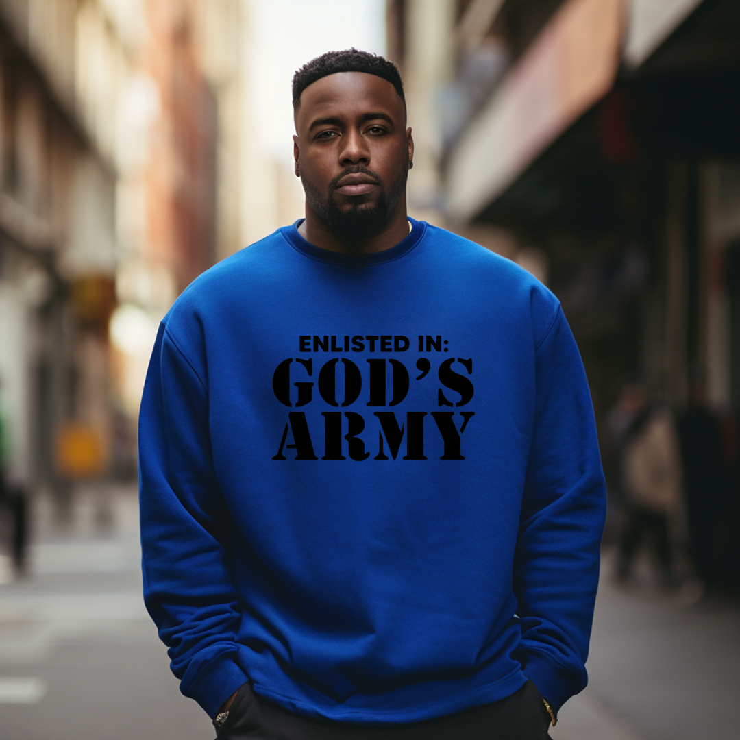 Enlisted in God's Army Faith-Inspired Sweatshirt